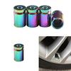 4Pcs Tire Valve Stem Cover Caps Aluminum Car Wheel Air Pressure Valve Cap Shell Dust Cap for Automotive Motorcycles
