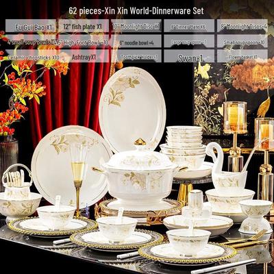 ZISIZ Zestawa Stołowa z Porcelany Kostnej