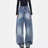 Women's High-Waisted Retro Bamboo Wide-Leg Jeans