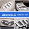 Deep Blue S09 Gehärtetes Glas Displayschutz - Zentrales Navigationsdisplay Folie für Auto Innenraum Dekoration.