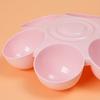 6-in-1 Petal-Shaped Pet Bowl, 35cm/13.77inch Tilted Pet Feeder, Non-Slip Base Cat & Dog Dish for Food & Water, Multi-Color Pet