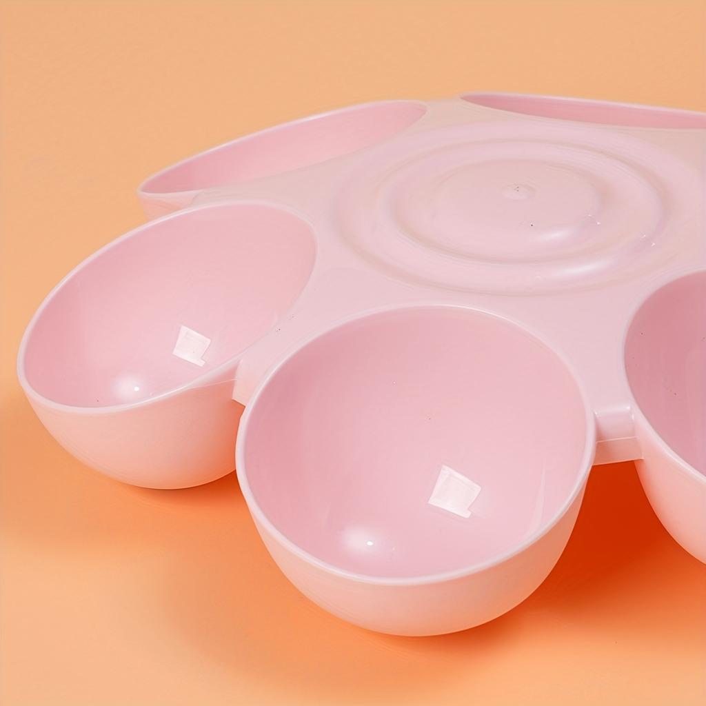 6-in-1 Petal-Shaped Pet Bowl, 35cm/13.77inch Tilted Pet Feeder, Non-Slip Base Cat & Dog Dish for Food & Water, Multi-Color Pet