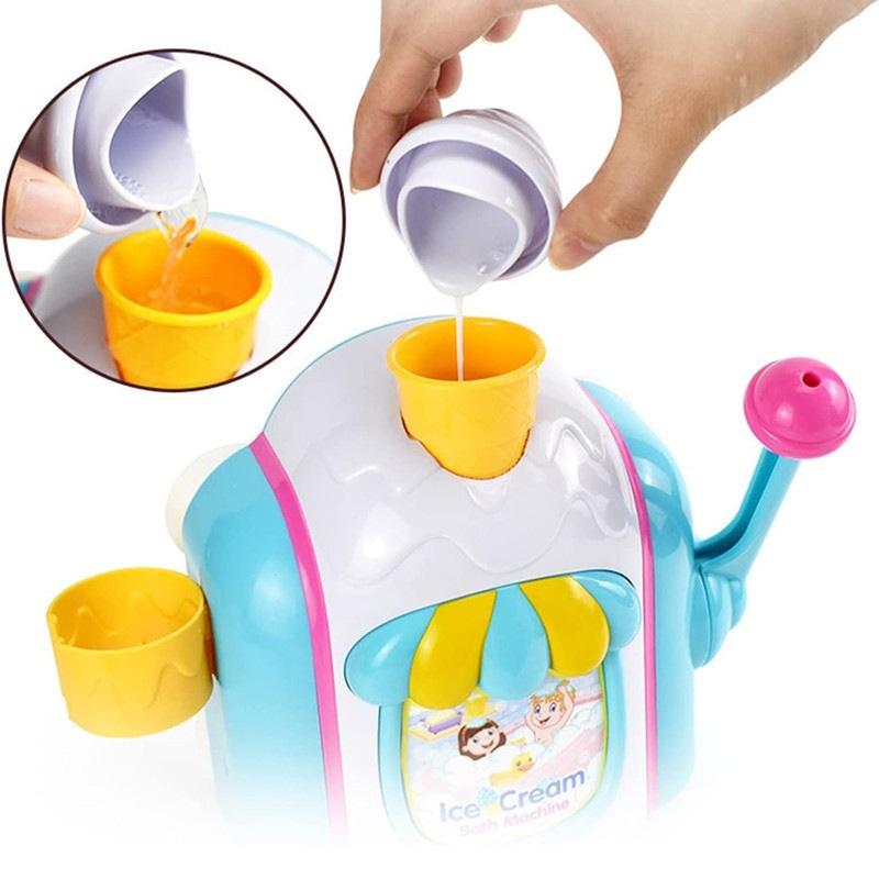 Child Bathroom Ice Cream Machine Bubble Machine Bath Cartoon Manual Bubbles Manufacturing Machine
