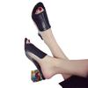 Elegant Crystal Sandals For Women With Heels Peep-toe Design Perfect For Summer