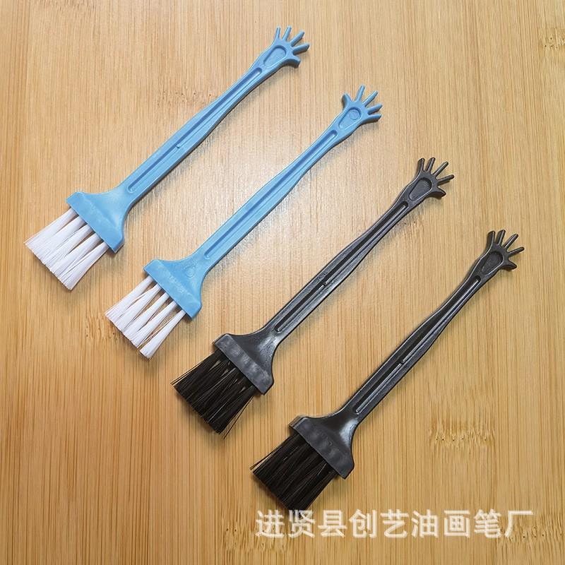 Mini Plastic Cleaning Brush Keyboard Electronics Dust Removal - Flat Five-Finger Design Blue Or Black