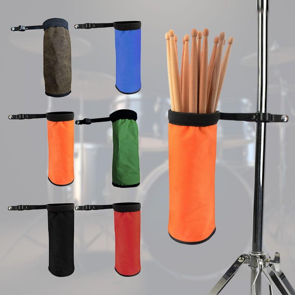 Oxford-Gewebe Schwarz Zylindrischer Drumstick-Halter Robustes Schlagzeugzubehör Drumstick-Tasche Etui