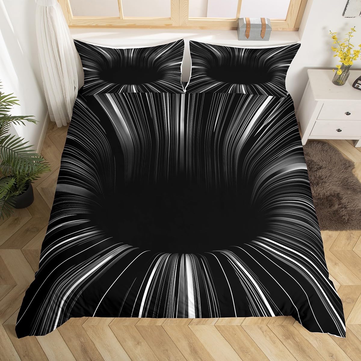 

Colorful Geometric Duvet Cover Psychedelic Pattern Bedding Set Abstract Art Comforter Cover Twin For Boys Girls Kids Teen Decor EU Single(135*200cm)3pcs