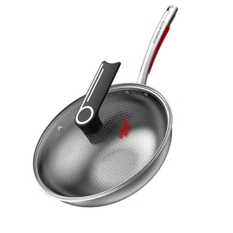 Kombach 304 Stainless Steel 32cm Honeycomb Wok Set