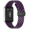 Correa de Silicona Para Samsung Galaxy Fit 3 Deportiva Hueca Transpirable Banda Hebilla Magnética Pulsera Para Samsung Galaxy Fit 3 Pulsera