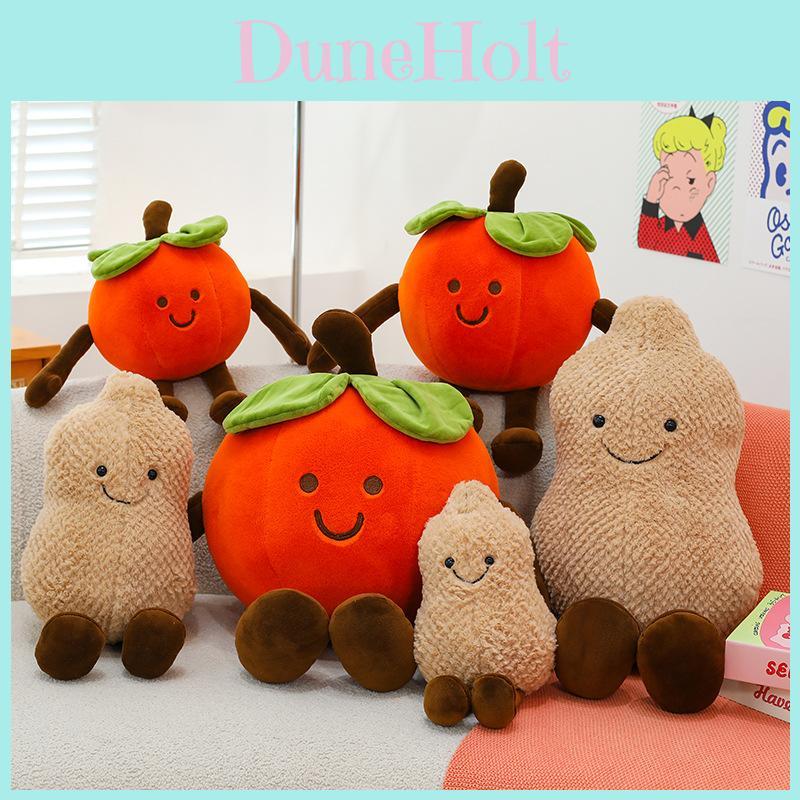Novelty Plush Pillow With Persimmon And Peanut Animal Designs For Kids And Collectors