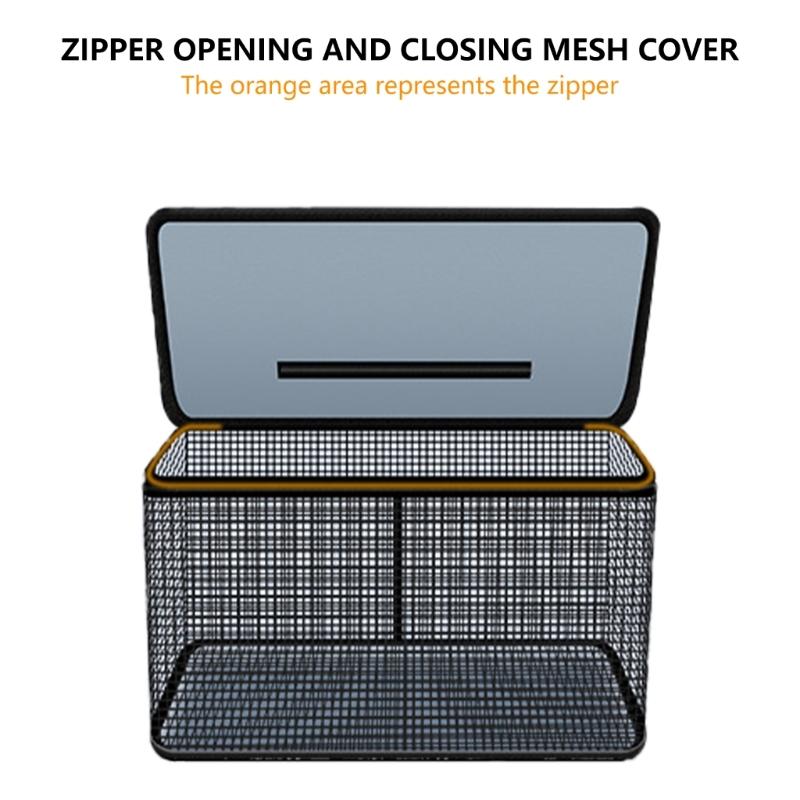 Folding Fish Basket Folding Fishing Net Fishing Baits Storage Cage with Handle & Rope Fast Drying Fishing Basket