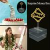 1pc Birthday Surprise Gift Box Napkin Banknote Box Tissue Parent Money Box Birthday Pull Decoration Cake Surprise Baking Money
