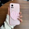 Heart Shape Suction Cup Phone Case for Vivo Y53s 4G,Y51,Y31 2020 Semi Transparent Matte Shockproof Soft TPU Cover