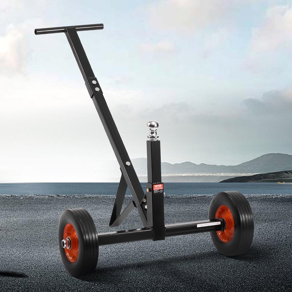 600lbs Trailer Dolly 16.5 and 22 inAdjustable Height 1-7/8 In Ball Solid Tires