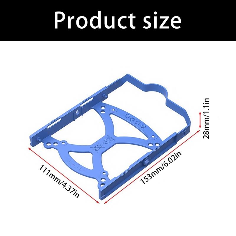 5.25in to 3.5/2.5inch Drive Bay Adapter HDD SSD Mounting Bracket Tray Rail Sled for PC Case Drive Bay Conversion