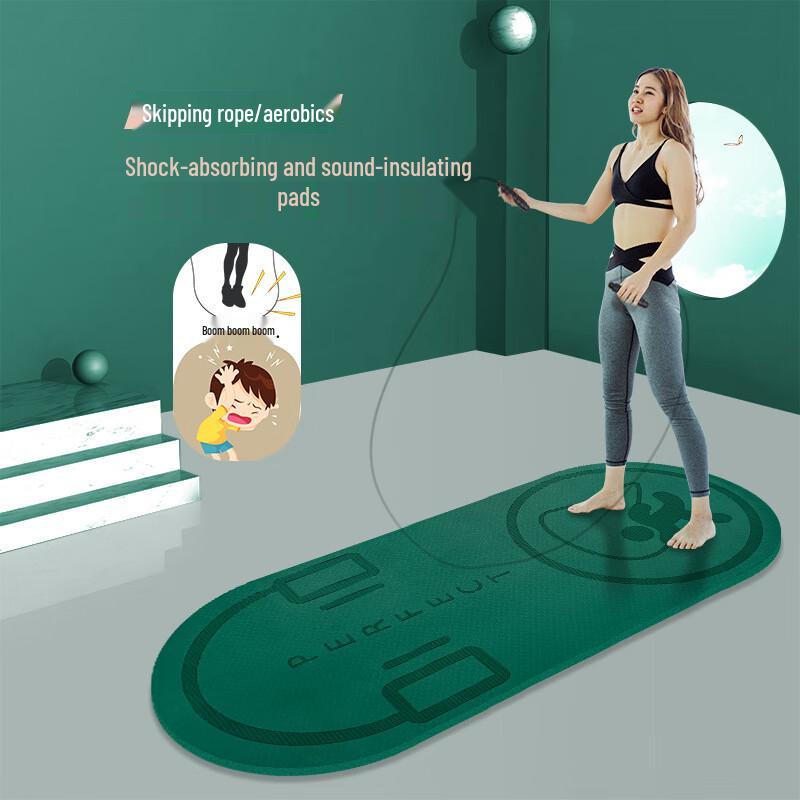Thickened TPE Jump Rope & Yoga Mat Set with Buffer Pad