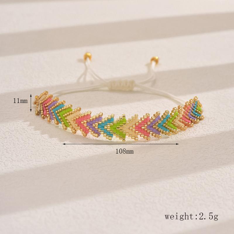 4Pcs/set Fashion Rainbow Bracelet Set Miyuki Loom Beads Adjustable Bracelets Women Boho Woven Jewelry