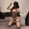 Leopard Print Clothing Bodysuit Sexy Women's Underwear Bodystocking Open Crotch Plus Size Sex Lingerie Erotic Costumes