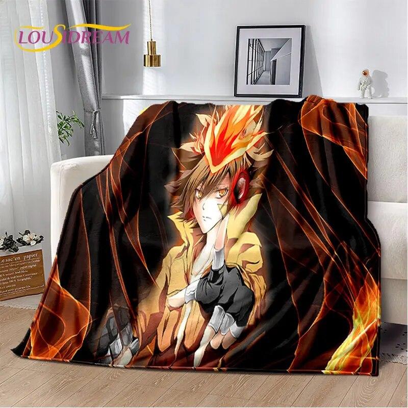 Anime Teachers Hitman Reborn Soft Plush Blanket,Flannel Blanket Throw Blanket for Living Room Bedroom Bed Sofa Picnic Cover Kids
