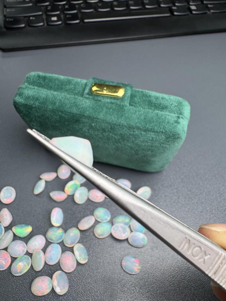 Natural Ethiopia Opal Oval Cut Loose Gemstones for DIY Silver and Gold Jewelry Making