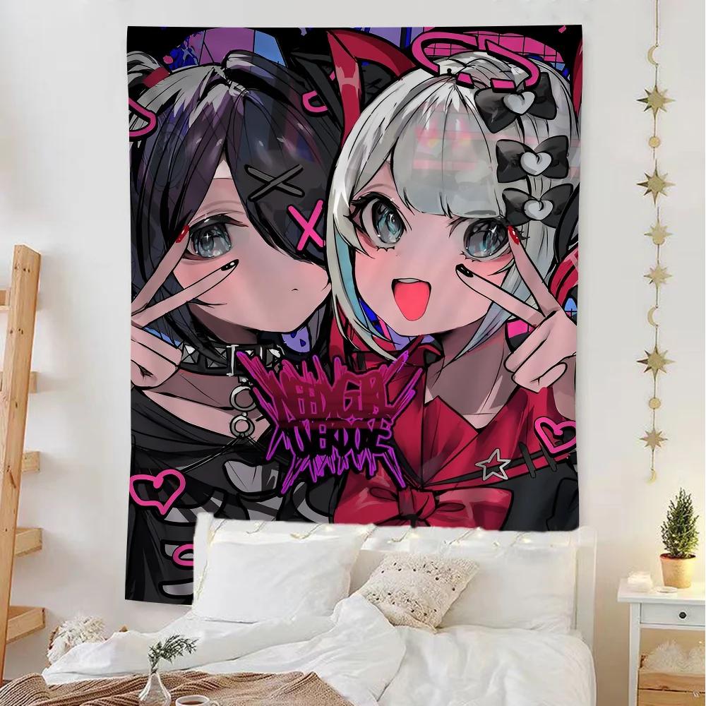 VIKAMA Meme Tapestry Craving Girl Streamer Overload Psychedelic Art Vibrant Hippie Wall Decor Perfect For Gaming Rooms