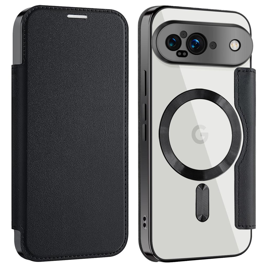 For Google Pixel 9 Case Compatible with MagSafe RFID Blocking Leather Phone Cover