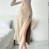 New Arrivals Open Run Women Slim Front Slit Long Skirt
