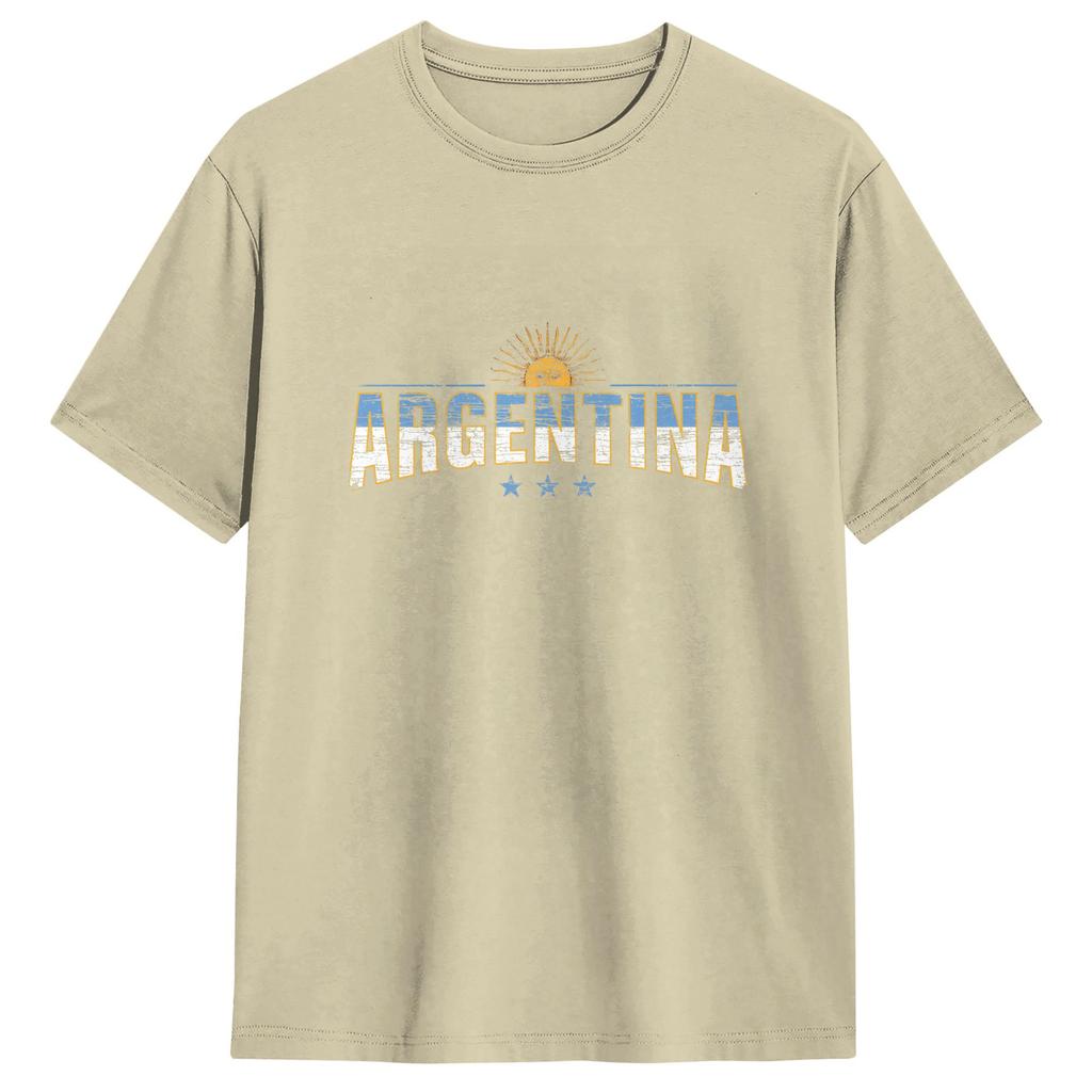 Unisex Tshirts Argentina Flag Creative Cotton Tee Shirt Short Sleeve T Shirt Crew Neck Clothes Plus Size