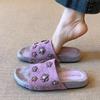 Sheepskin Version~ Fashion Open-toed Cool Slippers Women's 2025 Summer New Thick-soled Outer Wear Anti-velvet Versatile Slippers