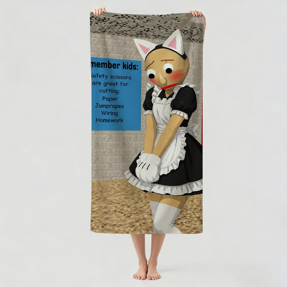 Game B-Baldi funny meme Towel Drying Bath Towel Applicable To Light Swimming Camping Yoga Beach Out