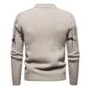 Men's Christmas Imitation Mink Velvet Half-High Collar Sweater - Autumn/Winter Knitwear.