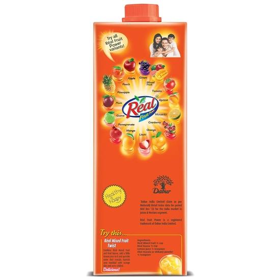 Dabur Real Fruit Power Mixed Fruit Juice 1L| No Added Preservatives