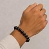 Black Tourmaline Beads Bracelet 7.5" 8mm Beads Chakra Bracelet Handmade Unisex Jewelry For Gift CSB-41