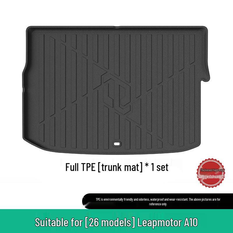 Fits 26 Leapmotor A10 models: custom TPE car floor mats and eco-friendly trunk mat.