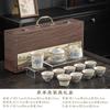 Plant ash Kung Fu tea set, household light luxury retro ceramic tea set, the whole set of annual meeting awards and commemorative gifts