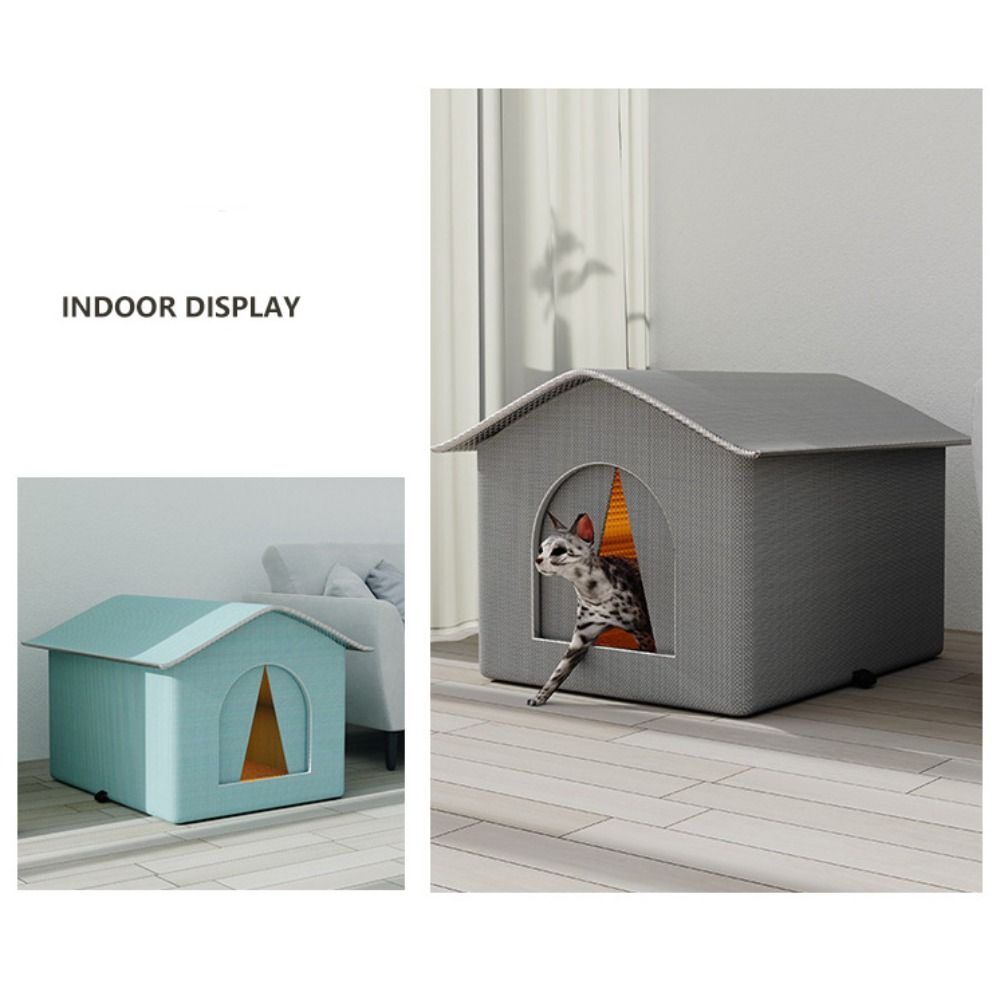 Warm Cooling Dog Cave Waterproof Feral Cat Shelter Universal Pet Condos  Hot Day