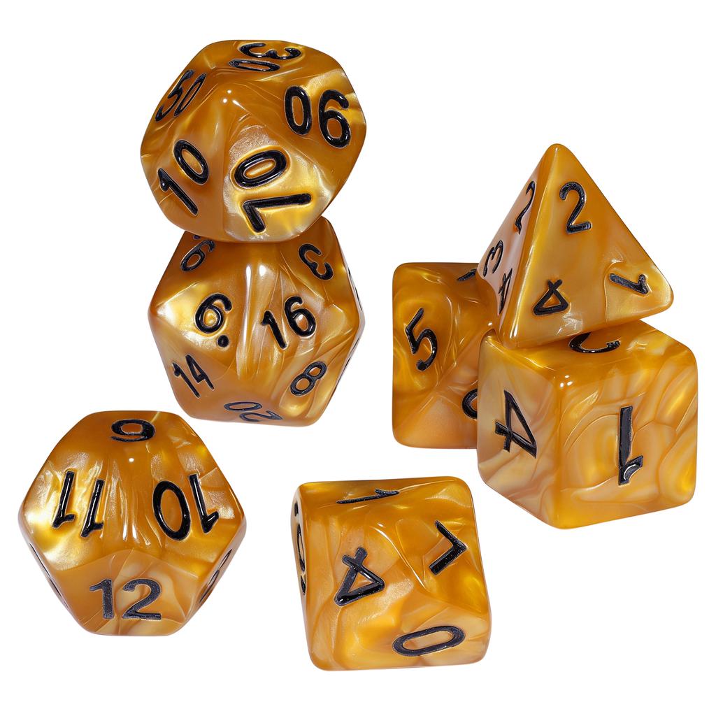 7pcs DND Dice Set Marble Effect Polyhedral Dice D4-D20 for Role Playing Game DND Board Game