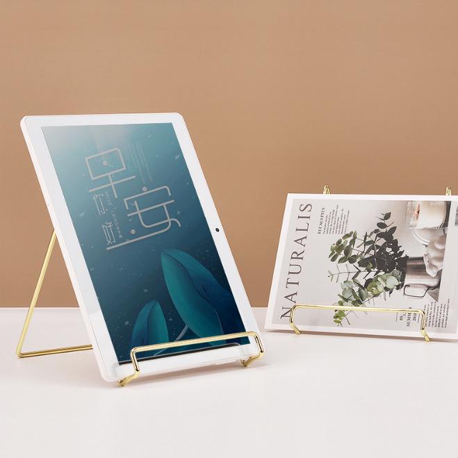 Geometric Wrought Iron Desktop Storage Organizer and Display Stand