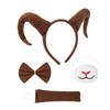 Set Costume Antilope 4 Pezzi Fascia con Orecchie di Antilope Coda Naso per Festa di Halloween Natale Costume Cosplay Animale per Bambini