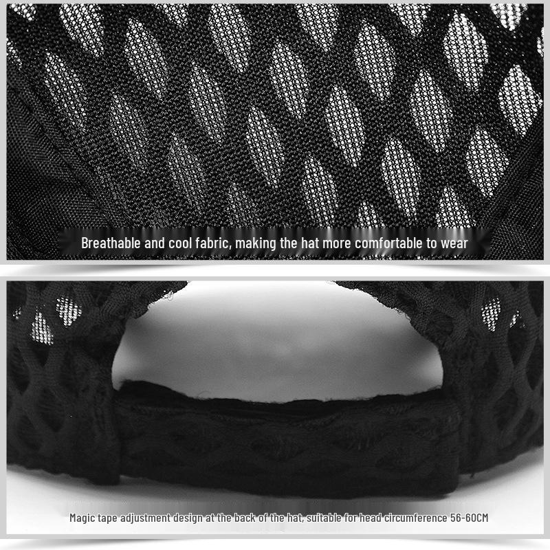 Unisex Summer Mesh Duckbill Cap: Breathable, Sun-Protective, Fits Large Heads