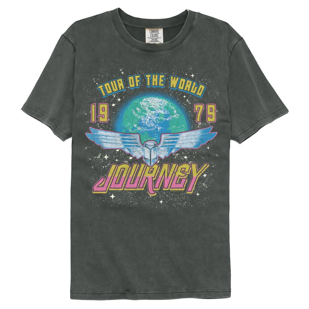 Journey Music Band T-Shirt 1979 Tour of The World Steve Perry Comfort Colors Unisex T-Shirt XXXL