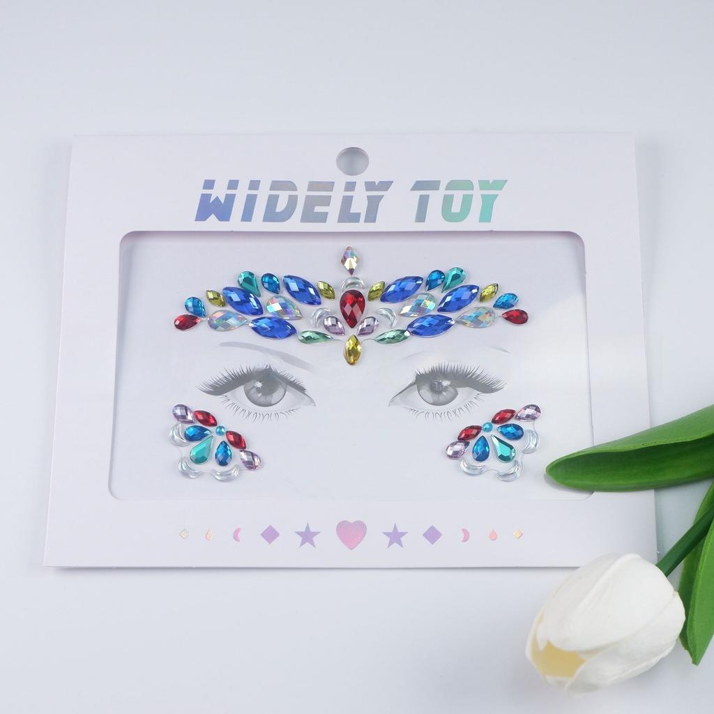 Crystal Tattoo Sticker Glitter Eyeliner Eyebrow Makeup Face Eyes Diamond Temporary Tattoo Rock Rhinestone 3D Eyeliner Stickers