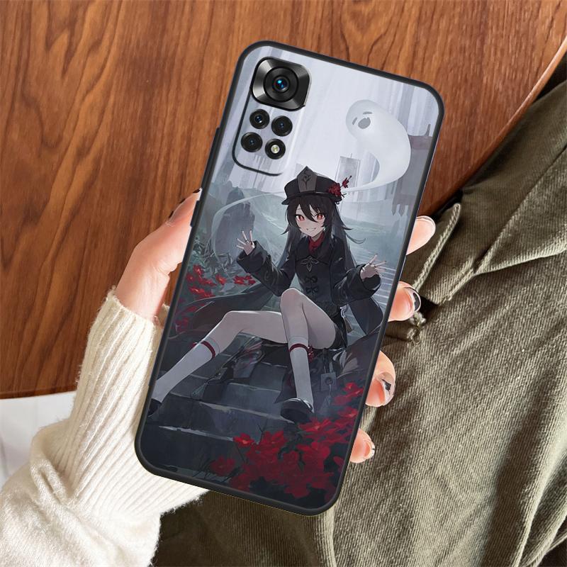 

Чехол Genshin Impact Zhongli Hutao для Xiaomi Redmi Note 14 Pro 13 12 11 10 15 Pro Plus Redmi 15 C 13 10C 12C 13C 14C Redmi 10C
