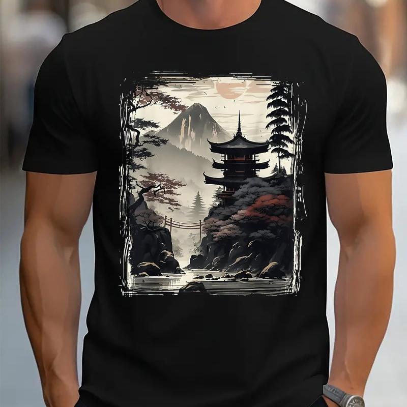 

Summer Men s Black Casual T-shirt - Lightweight and Breathable Round Neck Shirt for Summer Fitness, Daily and Formal Occasions 4XL