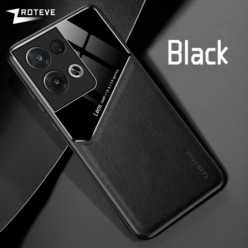 Reno8 Case Zroteve PU Leather Car Magnetic Hard PC Cover For Oppo Reno 8 T 8T Z 8Z Pro Lite Reno8z Reno8T Shockproof Phone Cases