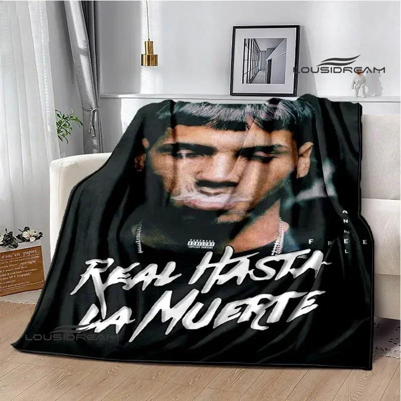 Rapper Anuel AA printed blankets Picnic blanket Flannel Warm blanket Soft Cozy Blanket Travel Blankets bed linings Birthday Gift