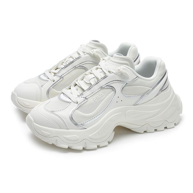 Fila Sofia 4 Lux Buty w jodełkę Proste Codzienne Wygodne Wszechstronne Codzienne Modelujące Niskie Buty do biegania Damska sneakers Śnieżnobiałe F12W521114FSA