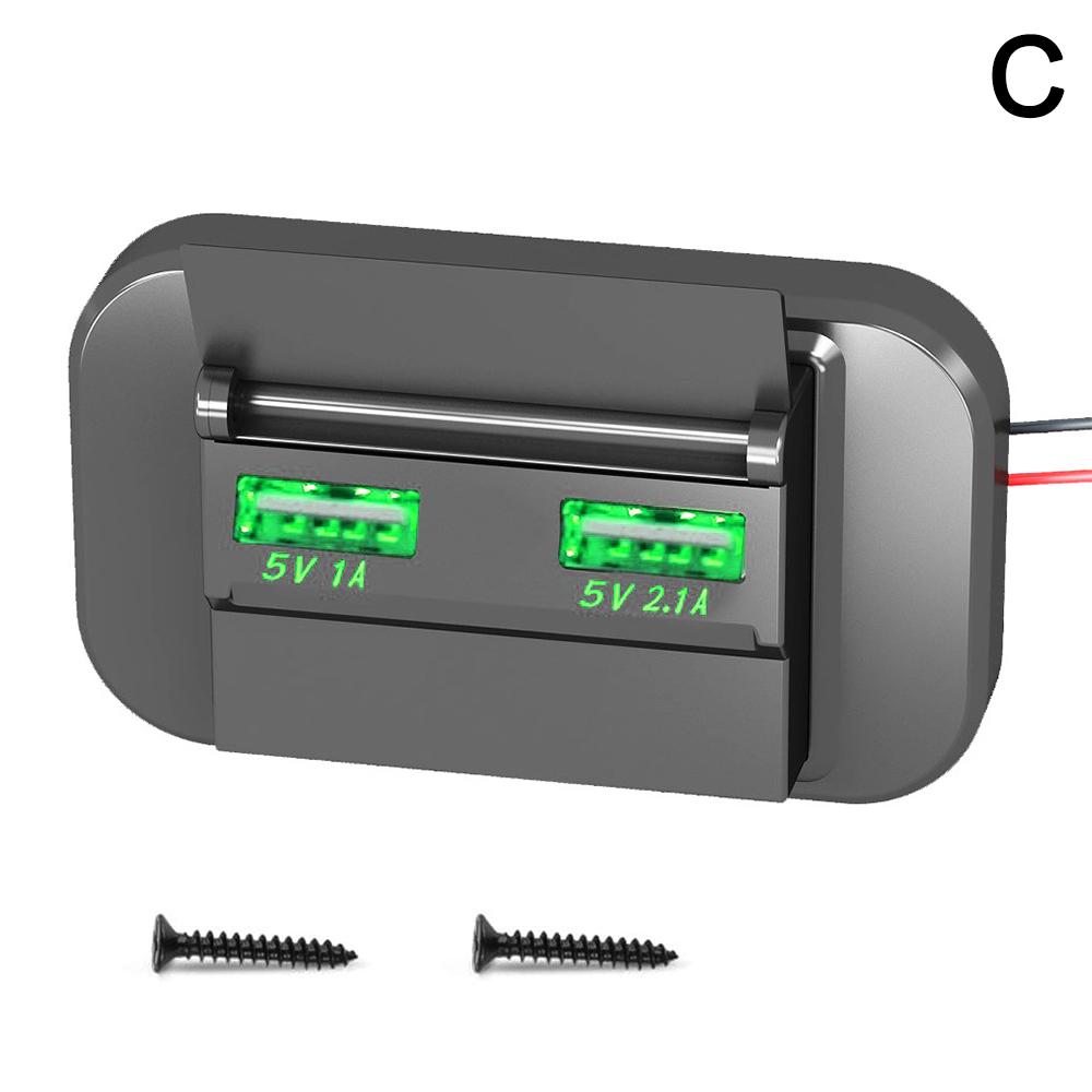 

Быстрая зарядка PD Type C, два порта USB, автомобильное зарядное устройство, адаптер, розетка 12 В/24 В, USB-панель питания с переключателем для морских мотоциклов