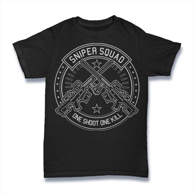 

Sniper Squad T-Shirt. 100% Cotton Premium Tee NEW 4XL