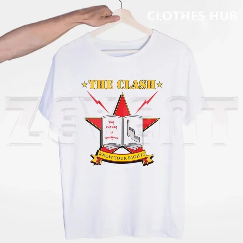 

Футболка мужская с коротким рукавом The Clash Album London Calling, повседневная, мужские топы, аниме футболка с принтом, белая футболка, женские футболки 3XL